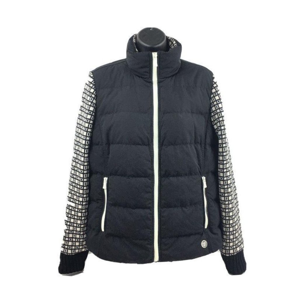 Tory Burch Black and White Puffer Jacket